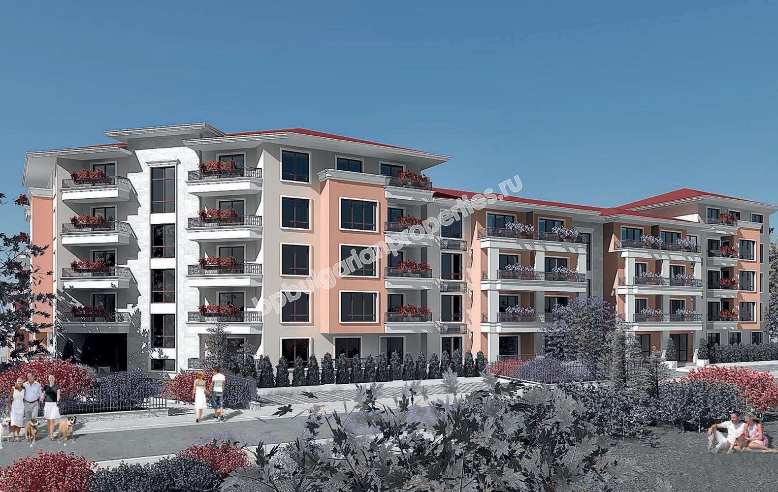 Apartments for sale in a new complex on second line from the sea in the resort Sveti Vlas Apartments for sale in a new complex on second line from the sea in the resort Sveti Vlas