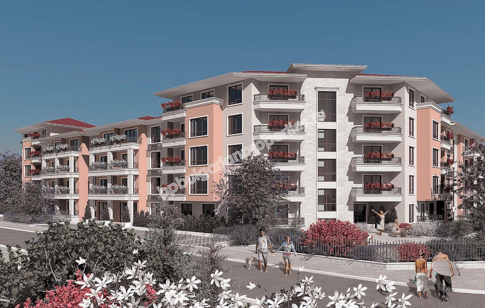 Apartments for sale in a new complex on second line from the sea in the resort Sveti Vlas Apartments for sale in a new complex on second line from the sea in the resort Sveti Vlas