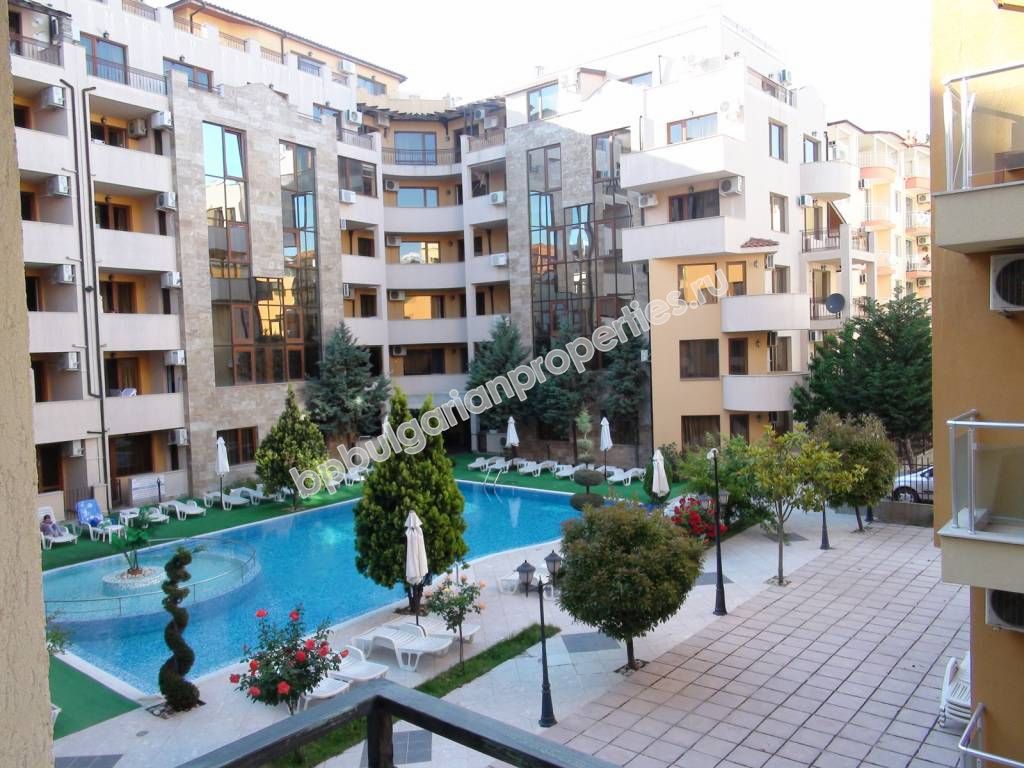 Luxury furnished two-bedroom apartment for sale close to the centre of the resort Sunny beach