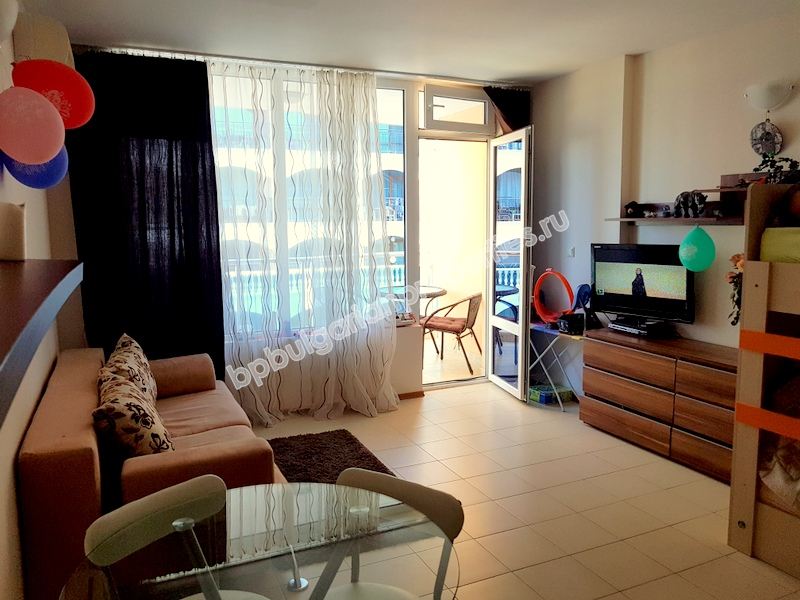 Furnished spacious studio near the beach for sale in the resort Sunny Beach Furnished spacious studio near the beach for sale in the resort Sunny Beach