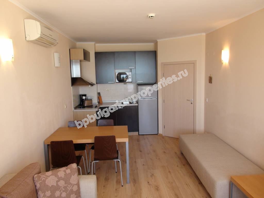 Beachfront furnished one-bedroom apartment for sale in the resort Obzor