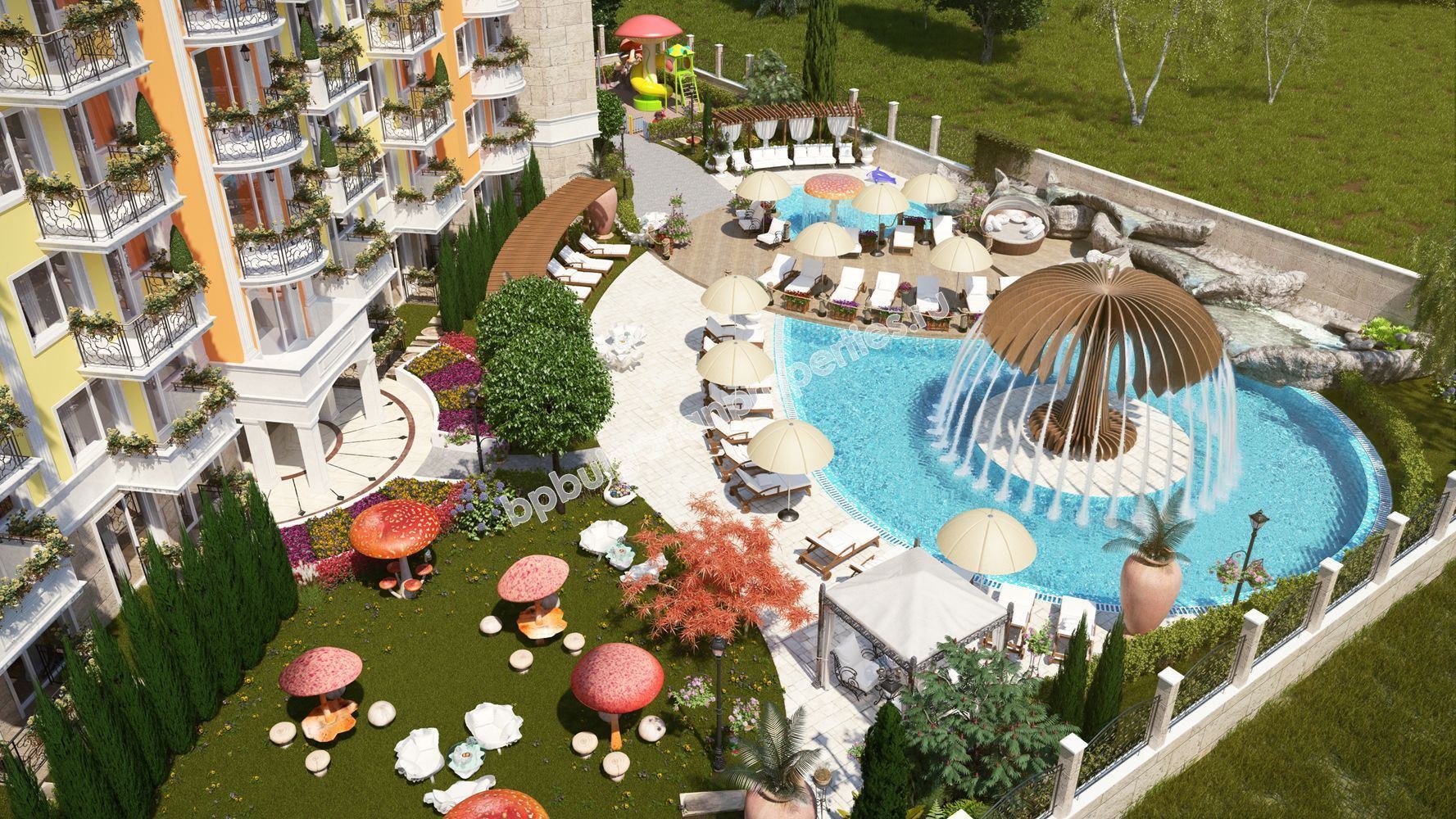Luxury apartments for sale in the resort Sunny Beach