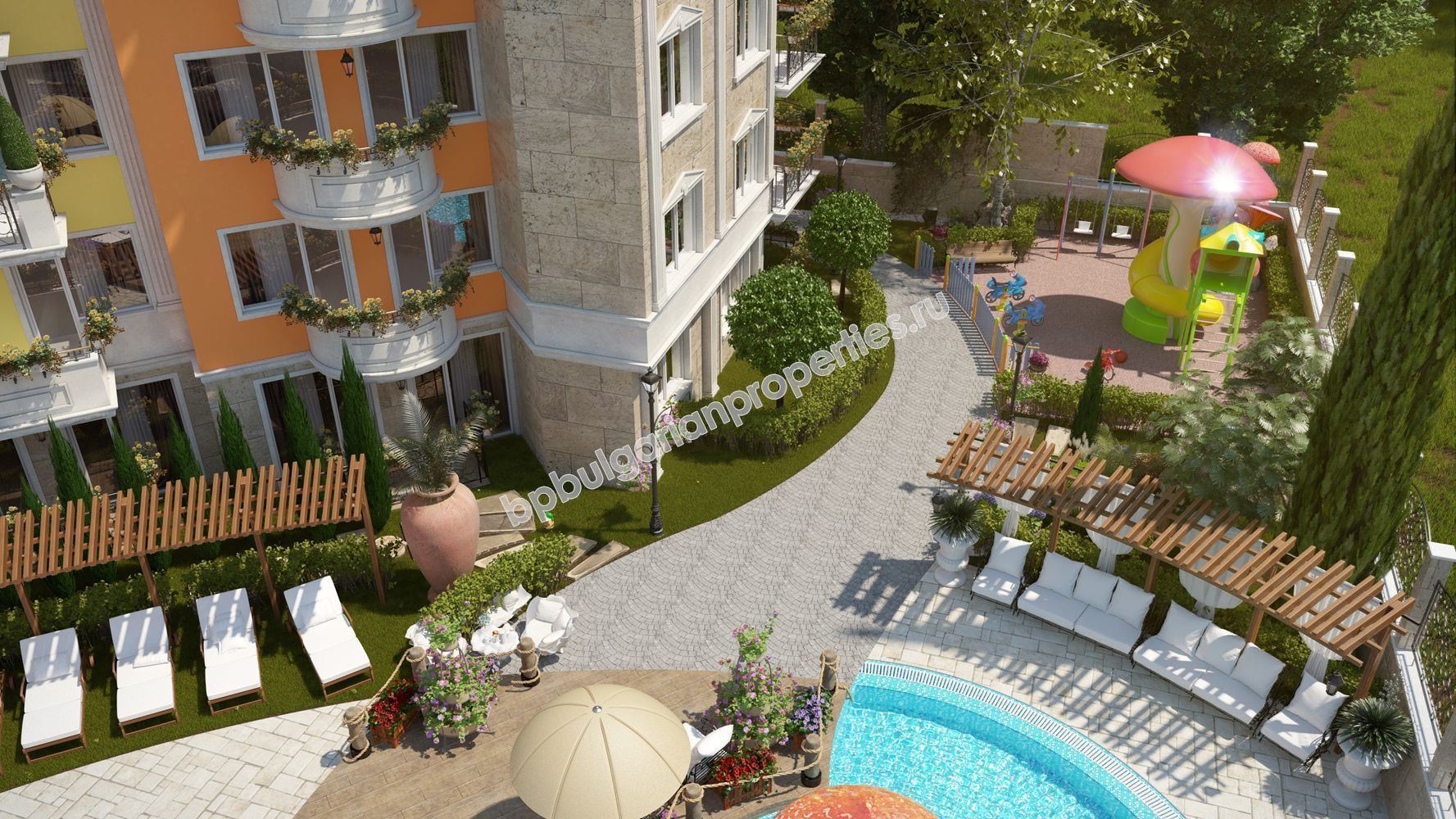 Luxury apartments for sale in the resort Sunny Beach